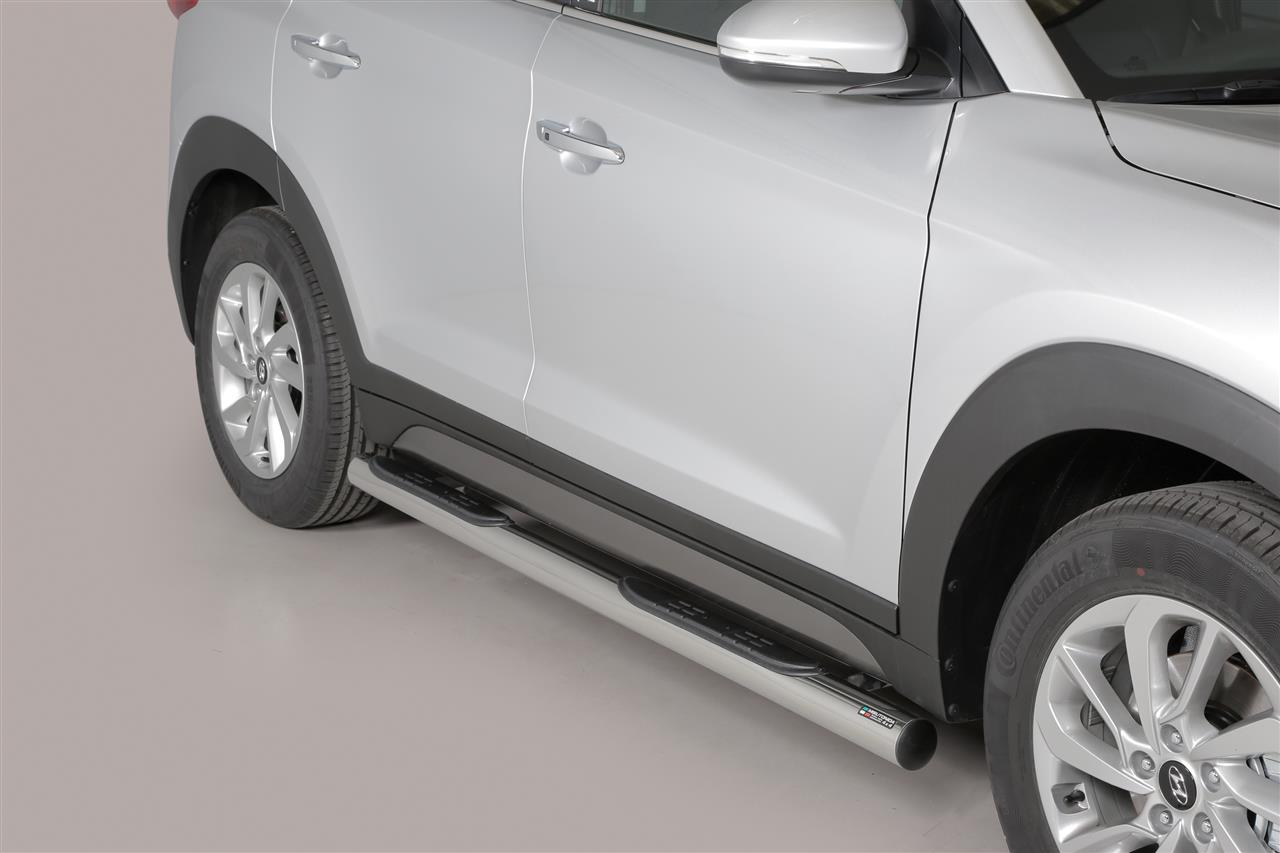 TUBES MARCHE PIEDS INOX Ø 76 HYUNDAI TUCSON 2015+