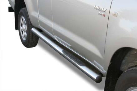 TUBES MARCHE PIEDS INOX Ø 76 TOYOTA HILUX EXTRA CAB 2016+
