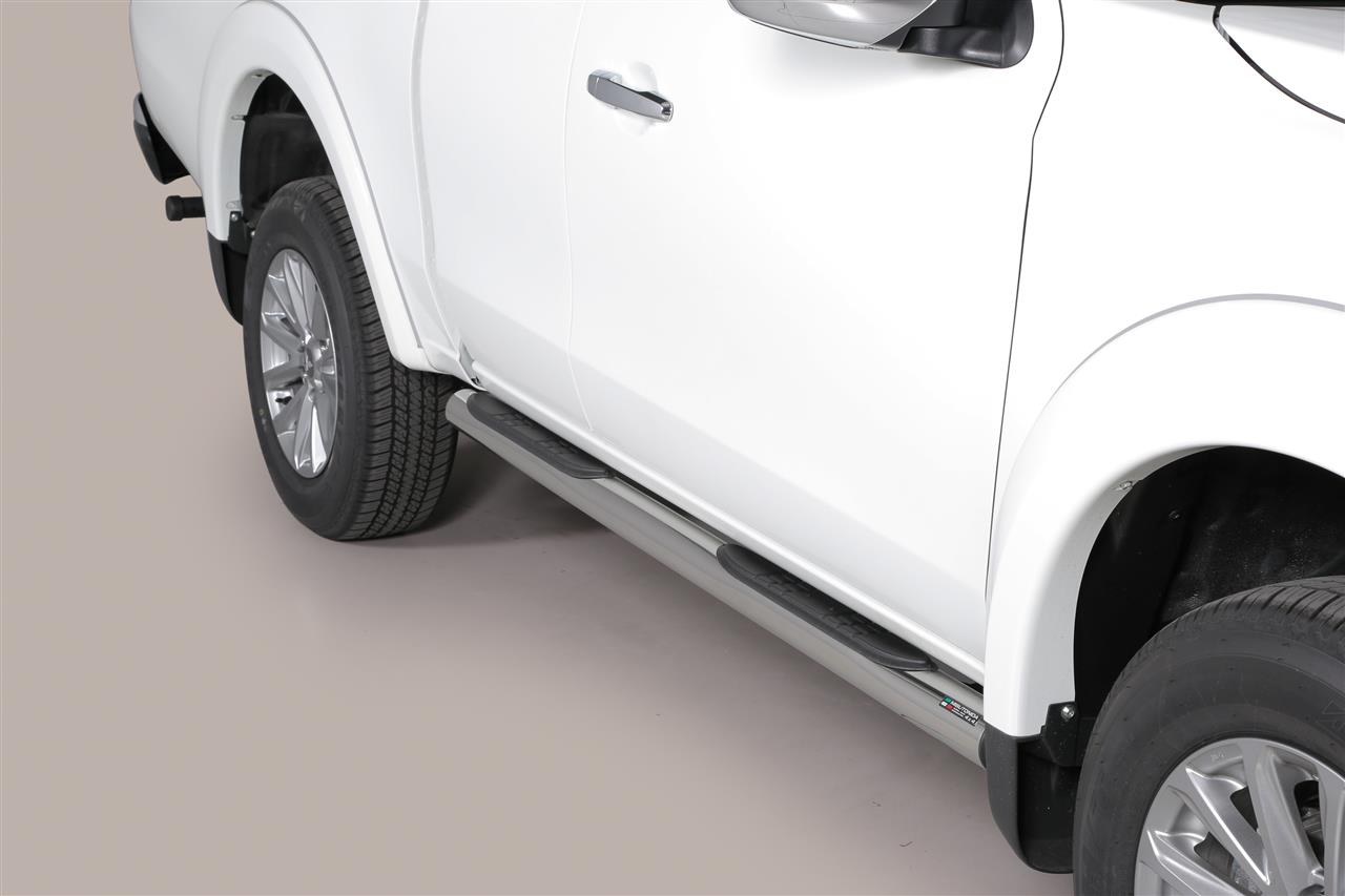 TUBES MARCHE PIEDS INOX Ø 76 MITSUBISHI L200 CLUB CAB 2016+
