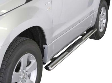 TUBES MARCHE PIEDS OVALE INOX Ø 76 SUZUKI GRAND VITARA 2005/2009 5P
