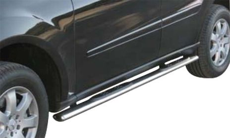 TUBES MARCHE PIEDS OVALE INOX Ø 76 MERCEDES ML 2006+