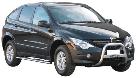 Tubes Marche Pieds Ovale Inox Ø76 Ssangyong Actyon 2006+