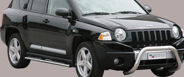 Tubes Marche Pieds Ovale Inox Ø76 Jeep Compass 2007/2010