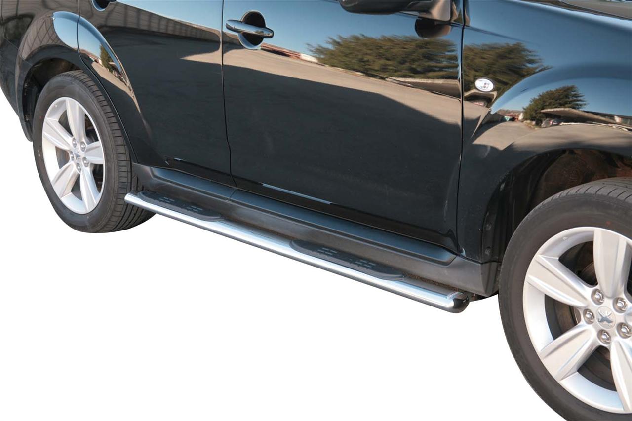 Tubes Marche Pieds Ovale Inox Ø76 Peugeot 4007 2008+