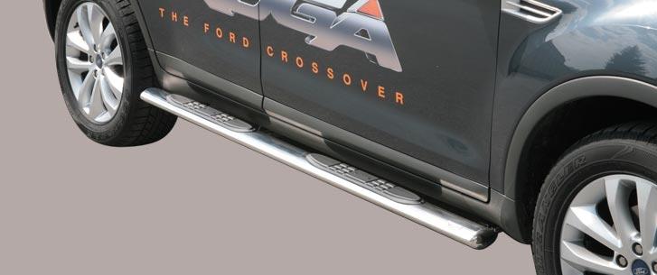 Tubes Marche Pieds Ovale Inox Ø76 Ford Kuga 2008/2012