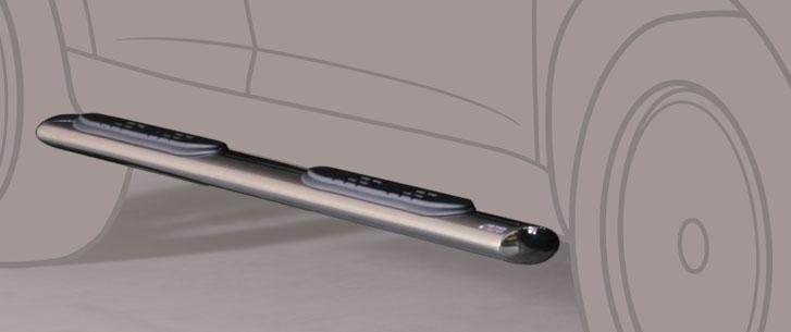 TUBES MARCHE PIEDS OVALE INOX  Ø 76 TOYOTA RAV 4 2009+