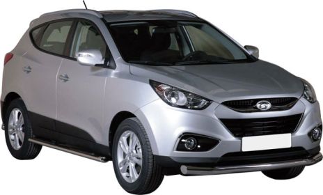TUBES MARCHE PIEDS OVALE INOX Ø 76 HYUNDAI IX35 2010+
