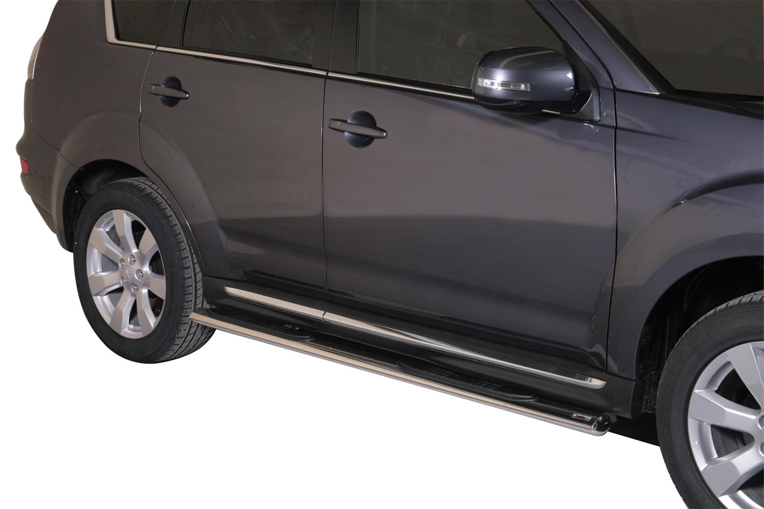 TUBES MARCHE PIEDS OVALE INOX  Ø 76 MITSUBISHI OUTLANDER 2010+