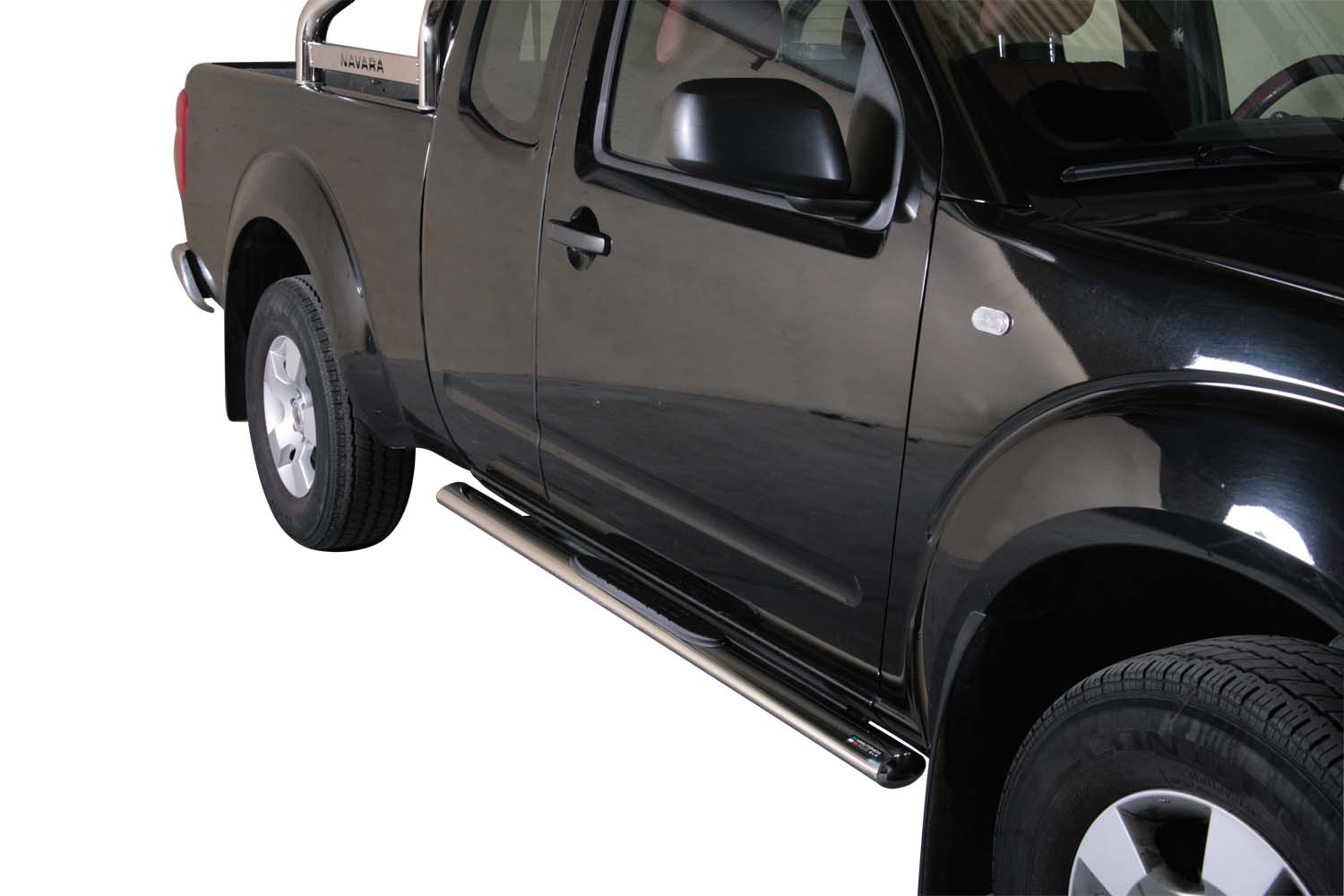 TUBES MARCHE PIEDS OVALE INOX  Ø 76 NISSAN D40 KING CAB 2005+