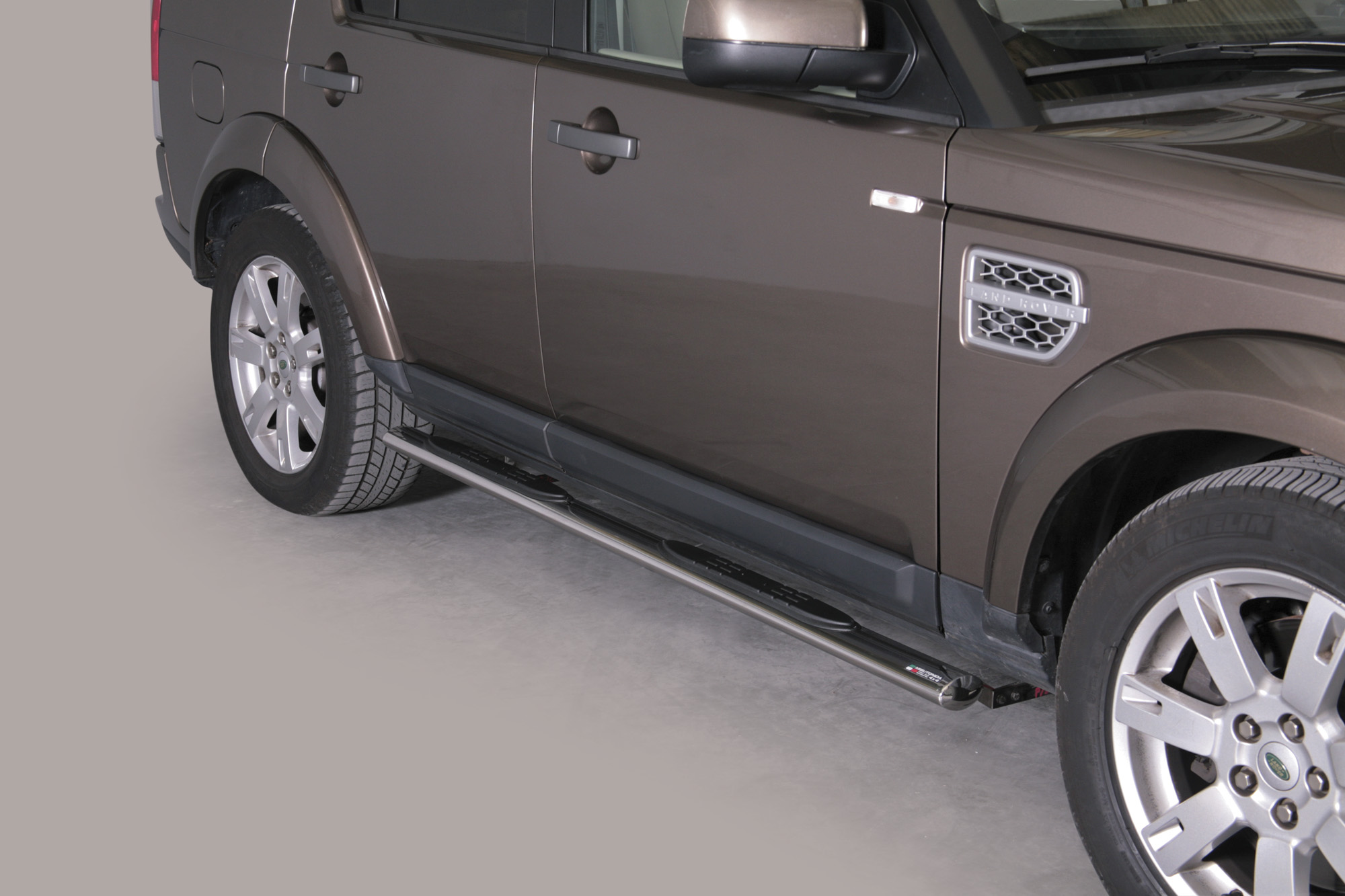 TUBES MARCHE PIEDS OVALE INOX Ø 76 LANDROVER DISCOVERY 4 2012+