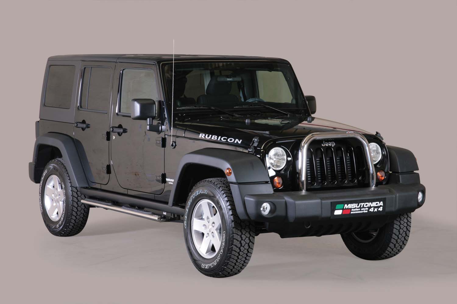 TUBES MARCHE PIEDS OVALE INOX  Ø 76 JEEP WRANGLER 2011+ 5PORTES