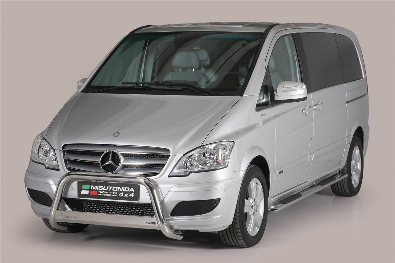 TUBES MARCHE PIEDS OVALE INOX Ø 76 MERCEDES VIANO L1 2010+/2015+