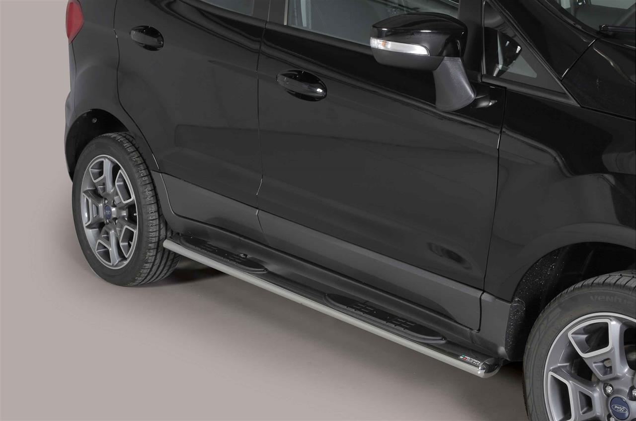 TUBES MARCHE PIEDS OVALE INOX Ø 76 FORD ECOSPORT 2014+ / 2018+