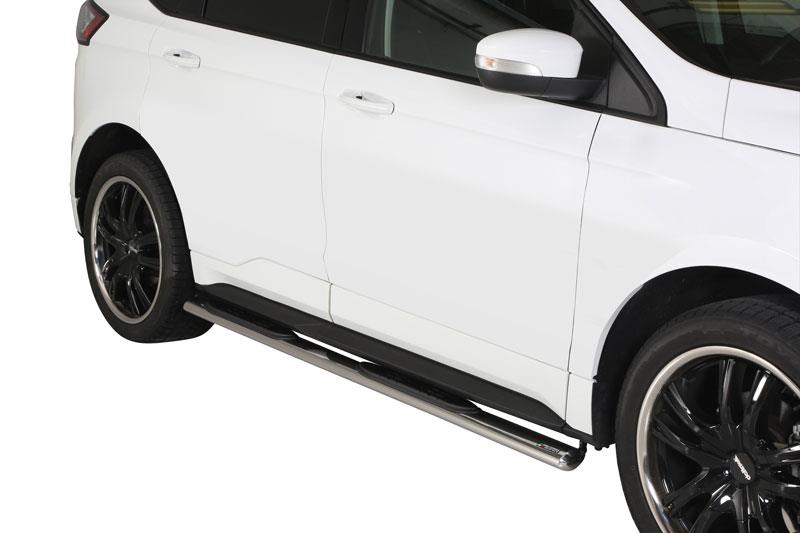 TUBES MARCHE PIEDS OVALE INOX Ø 76 FORD EDGE 2016+