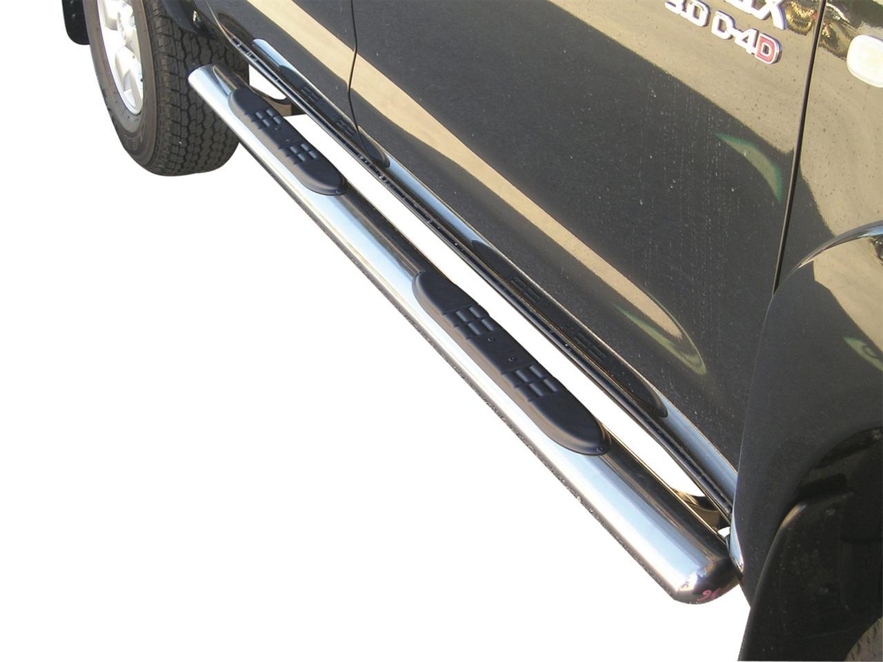 TUBES MARCHE PIEDS OVALE INOX (l) 76 TOYOTA HILUX REVO 2016+ DOUBLE CAB 