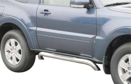 Tubes Marche Pieds Radial Inox Ø76 Mitsubishi Pajero Did 2007+ 5P