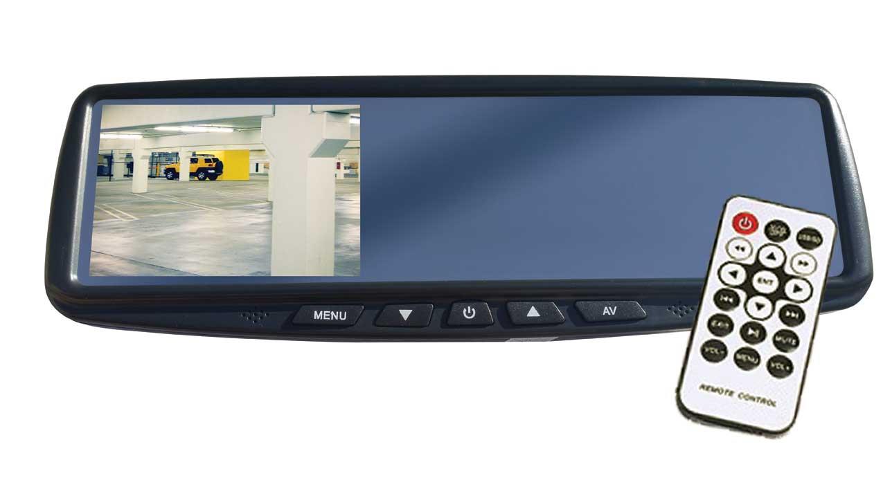 MONITEUR 4.3’’ LCD SUR RETROVISEUR POUR CAMERA DE RECUL MIROIR CLAIR