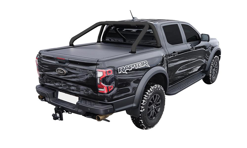 ROLL BAR NOIR COMPATIBLE RIDEAU DE BENNE MOUNTAIN TOP FORD RANGER/ VOLKSWAGEN AMAROK 2023+