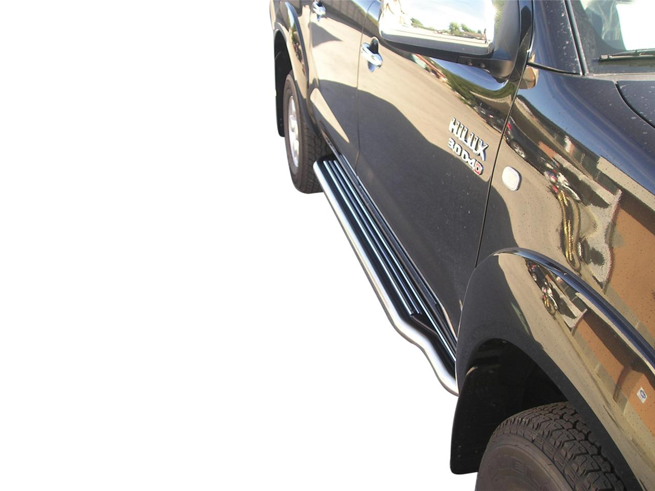 MARCHE-PIEDS INOX Ø50 TOYOTA VIGO DBLE CAB