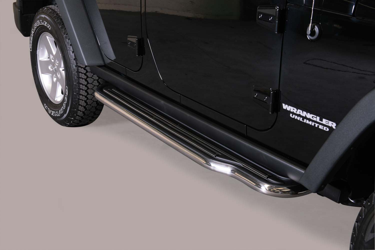 MARCHE-PIEDS INOX Ø50 JEEP WRANGLER 2011+ 5 PORTES