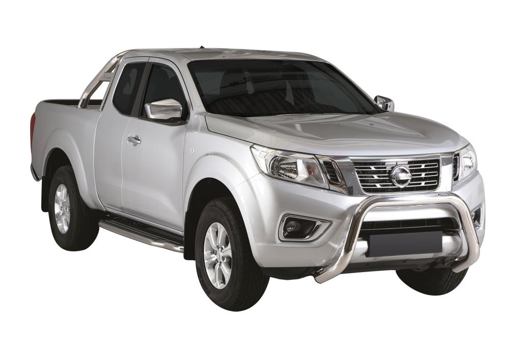 MARCHE-PIEDS INOX Ø50 NISSAN NP300 2016+ KING CAB Thermolaqué NOIR