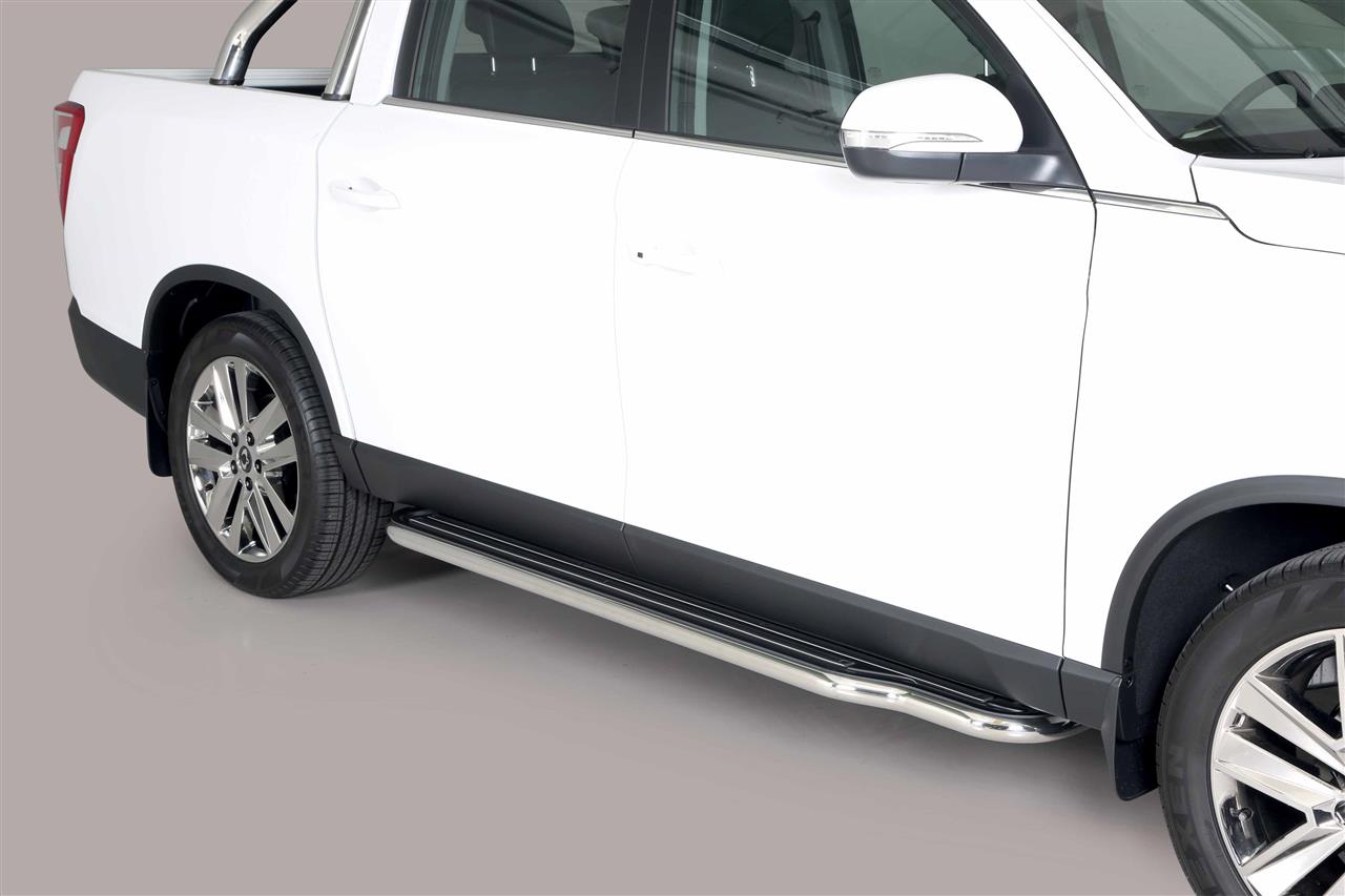 MARCHE-PIEDS INOX Ø50 SSANGYONG MUSSO SPORTS 2018+
