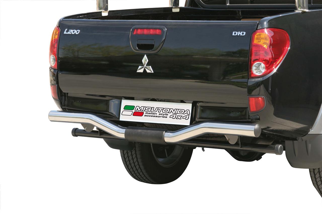 PARE CHOC ARRIERE INOX Ø 76 MITSUBISHI L200 2006/2009 DBL CAB