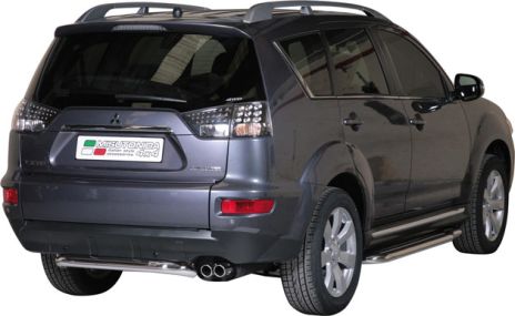 PARE CHOC ARRIERE INOX Ø 76 MITSUBISHI OUTLANDER 2010+ 