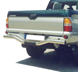 PARE CHOC ARRIERE INOX Ø 76 MITSUBISHI L200 1997/2005