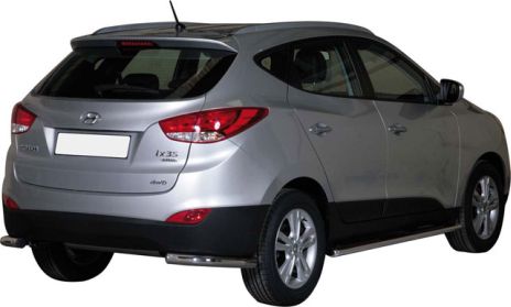 PROTECTION ANGLES DE PARE-CHOC INOX Ø 63 HYUNDAI IX35 2010+