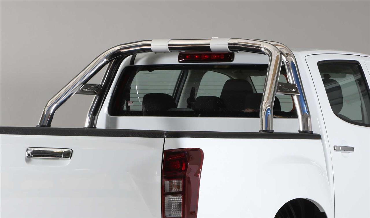ROLL BAR INOX DOUBLE TUBE INOX NEW STYLE Ø 76 ISUZU DMAX 2012/2020