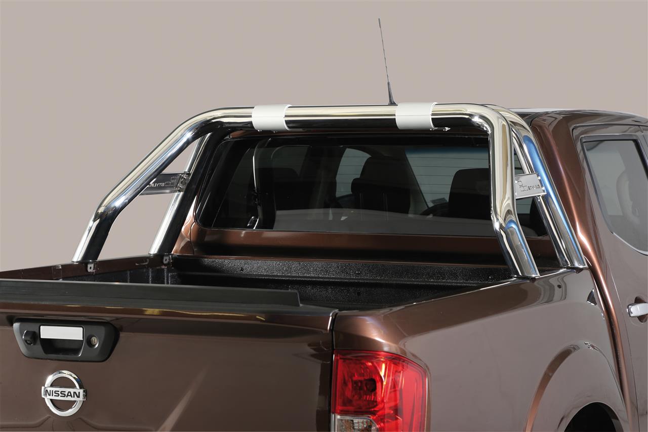 ROLL BAR INOX DBL TUBE INOX NEW STYLE Ø 76 NISSAN NP300 DOUBLE & KING CAB 2016+
