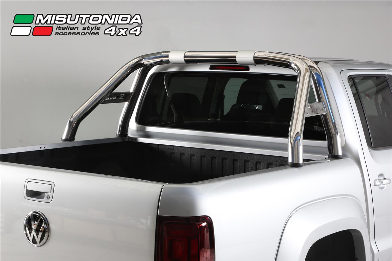ROLL BAR INOX DOUBLE TUBE INOX NEW STYLE Ø 76 VW AMAROK