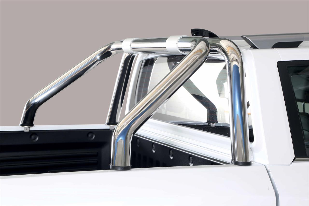 ROLL BAR INOX DOUBLE TUBE INOX NEW STYLE Ø 76 SSANGYONG MUSSO SPORTS 2018+