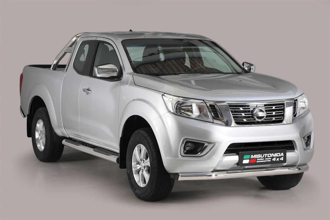 ROLL BAR INOX DOUBLE TUBE Ø 76 NISSAN NP300 2016+ AVEC PLAQUE LATERALE