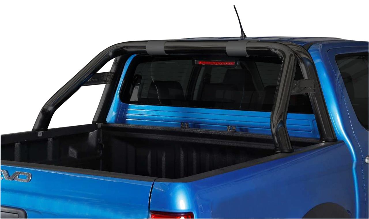 ROLL BAR THERMOLAQUE NOIR DOUBLE TUBE Ø 76 DR MOTOR EVO CROSS 4 PLAQUES LATERALES