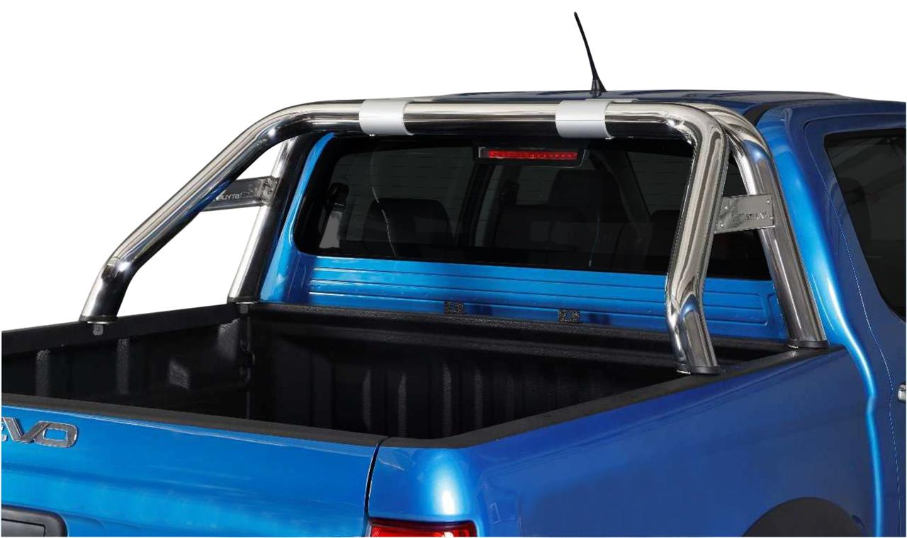 ROLL BAR INOX DOUBLE TUBE Ø 76 DR MOTOR EVO CROSS 4 PLAQUE LATERALE