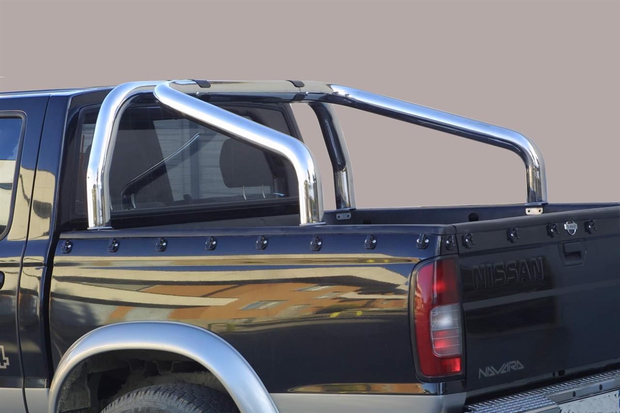 ROLL BAR INOX DBL TUBE Ø 76 NISSAN PICKUP 98/05 (fixation bord benne)