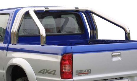 ROLL BAR INOX DBL TUBE Ø 76 MAZDA B2500 (fixation bord benne) 99/06
