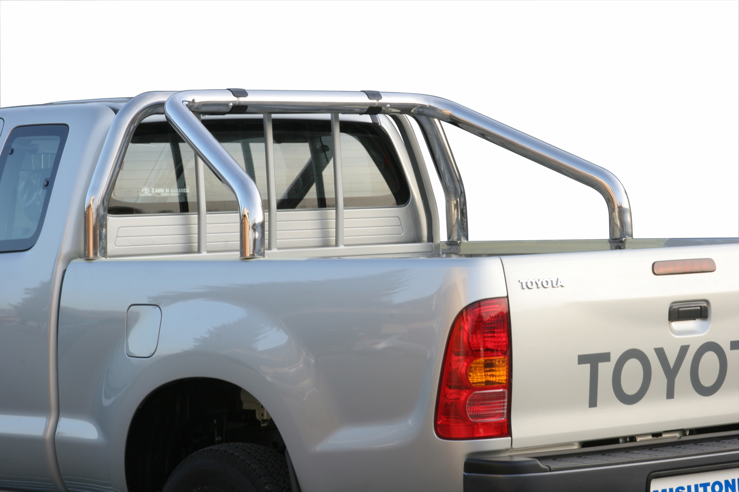 ROLL BAR INOX DBL TUBE Ø 76 TOYOTA VIGO (fixation bord benne)