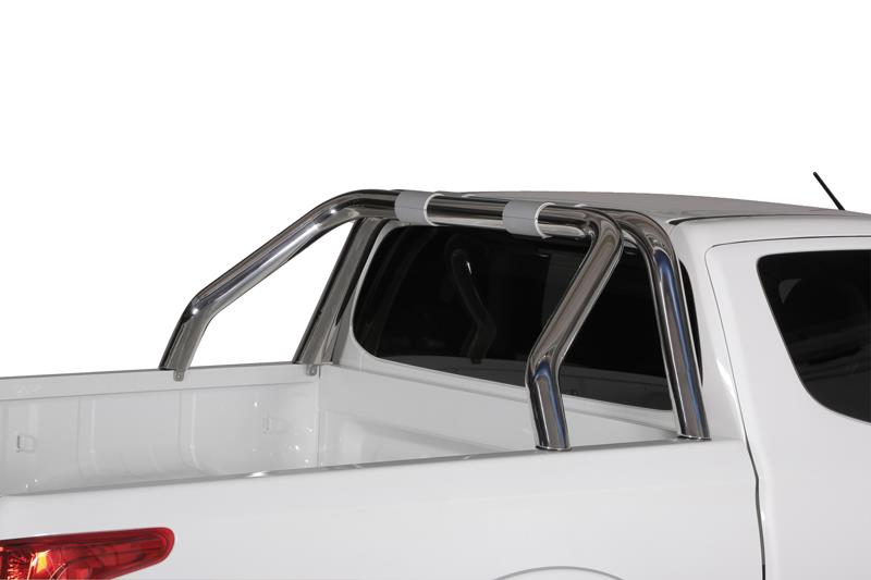 ROLL BAR INOX DOUBLE TUBE Ø 76 MITSUBISHI L200 2016+ DOUBLE CABINE
