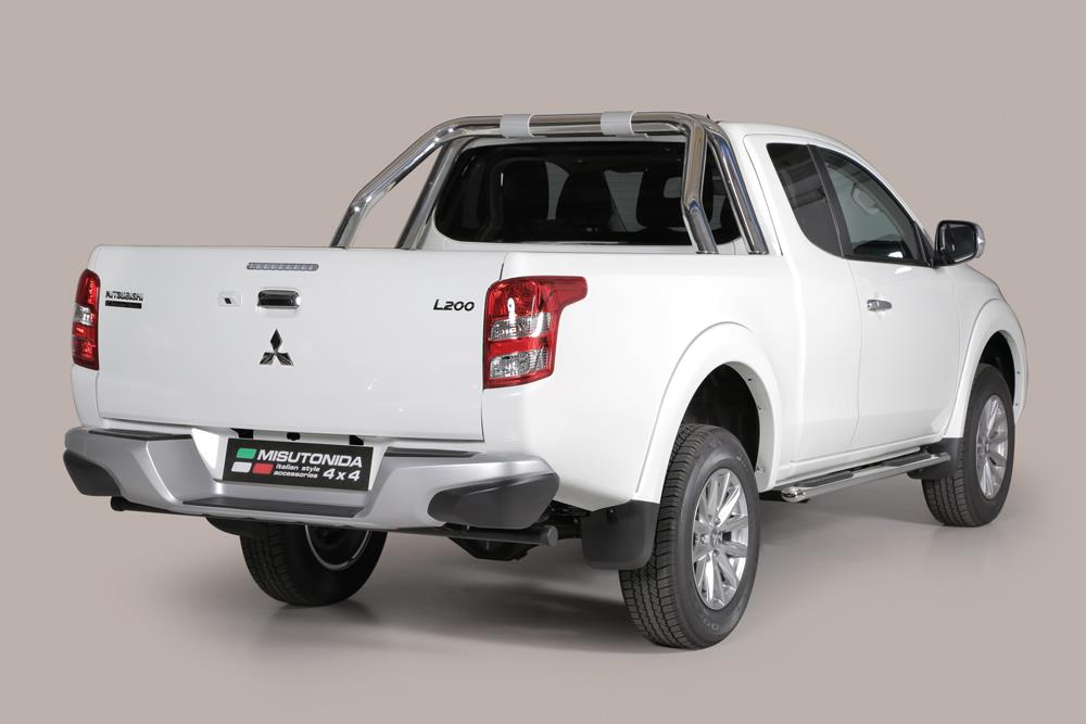 ROLL BAR INOX DOUBLE TUBE Ø 76 MITSUBISHI L200 2016+ CLUB CAB