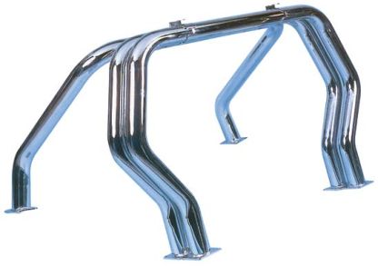 ROLL BAR INOX TRI TUBE Ø 76 TOYOTA HILUX 98/2004 (fixation benne)