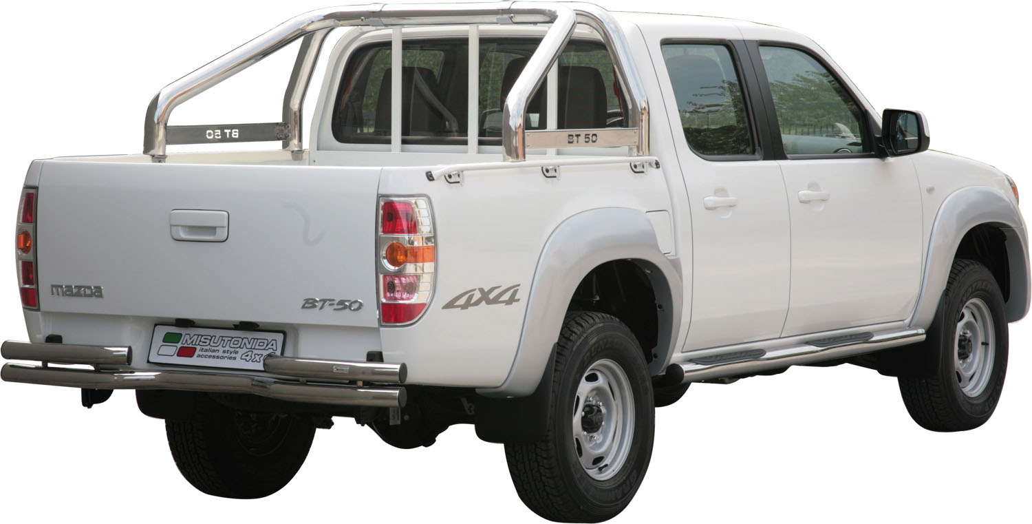 ROLL BAR INOX DBL TUBE Ø 76 MAZDA BT50 2009/2011 AVEC MARQUAGE