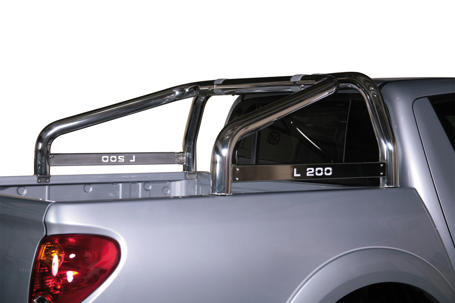 ROLL BAR INOX DBL TUBE Ø 76 MITSUBISHI L200 2010/2014 AVEC MARQUAGE CLUB CAB
