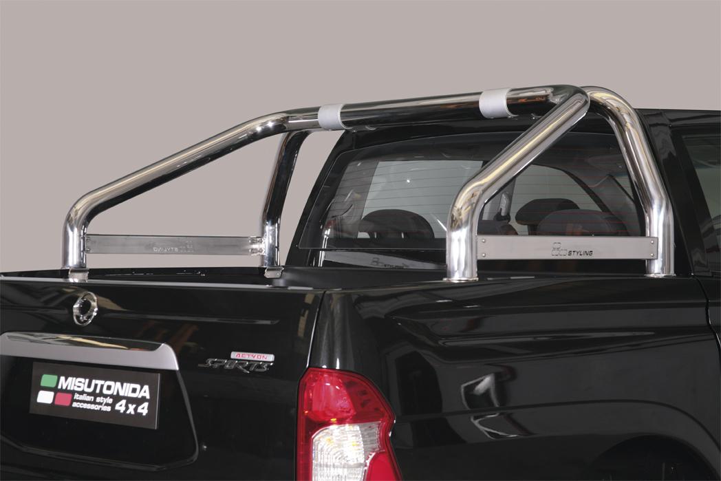 ROLL BAR INOX DBL TUBE Ø 76 SSANGYONG ACTYON SPORTS 2012+ AV MARQUAGE