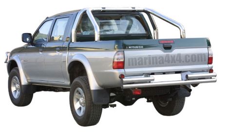 ROLL BAR INOX DBL TUBE Ø 76 MITSUBISHI L200 97/05 AV MARQUAGE DB CAB