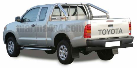 ROLL BAR INOX TRIPLE TUBES Ø 76 AVEC MARQUAGE TOYOTA VIGO
