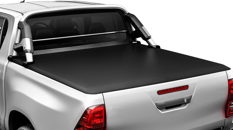 BACHE PLATE NOIRE TOYOTA HILUX 2016+  EXTRA CABINE