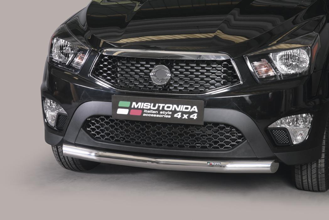 TUBE PROTECTION AVANT INOX Ø 76 SSANGYONG ACTYON SPORTS 2012+